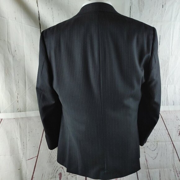 Daniel Hechter Paris 42R Wool 2 Button Charcoal Pinstripe 2pc Suit 34x26.5 FF - Picture 5 of 16